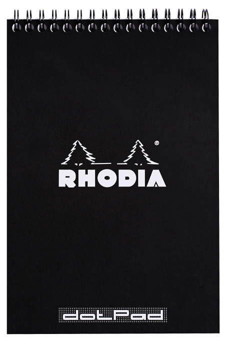 Rhodia Classic Wirebound Notepad - Large - Black - Dotted